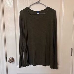 Old Navy Long Sleeve Luxe Olive Green Tunic